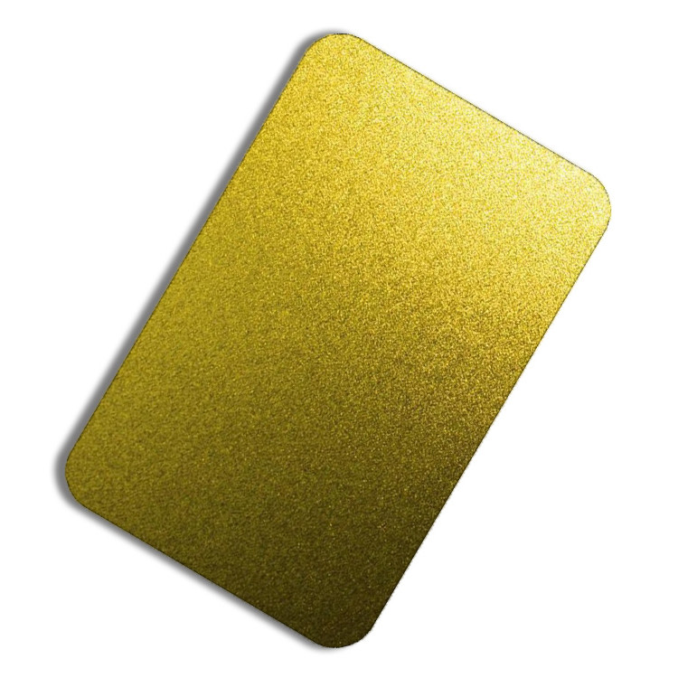 黄钛金色不锈钢喷砂板